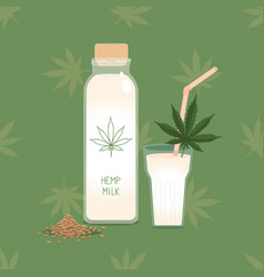 Hemp Milk Bottle Plant Based Milk