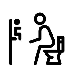 Baby Chair Line Icon Graphics