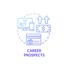 Career Prospects Blue Gradient Concept Icon