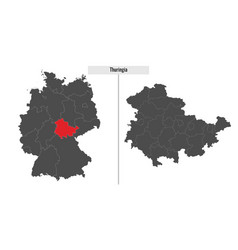 Map Of Thuringia State Of Germany