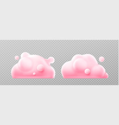 Pink Fluffy Clouds 3d Shapes Of Soap Foam