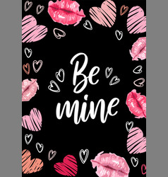 Postcard For Valentines Day Be Mine Lips