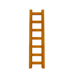 Rustic Wooden Ladder Isolated Cartoon Tool