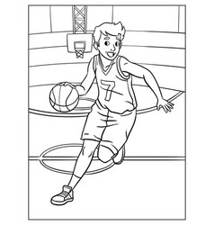 Basketball Coloring Page For Kids