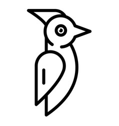 Cardinal Woodpecker Icon Outline Style