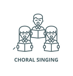 Choral Singing Line Icon Linear Concept