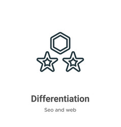 Differentiation Outline Icon Thin Line Black