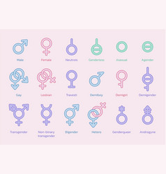 Gender Symbol Collection Sexual Orientation Signs