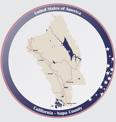 Map Napa County In California