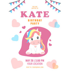 A Birthday Invitation With Unicorn