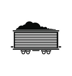 Open Rail Car Black Simple Icon