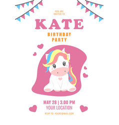 A Birthday Invitation With Unicorn