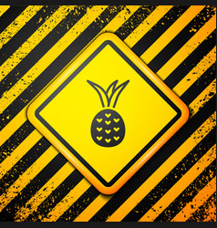 Black Pineapple Tropical Fruit Icon Isolated