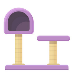 Climbing Tower Icon Cartoon Cat House