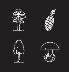 Black growing icon set Royalty Free Vector Image