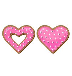 Pink Valentines Day Cookies Decorated With White