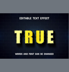 True Text - Yellow Neon Style Text Effect