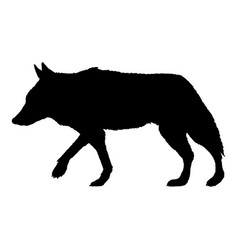 Wolf Walking Side View Silhouette