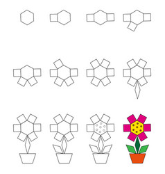 Worksheet Easy Guide To Drawing Cartoon Flower