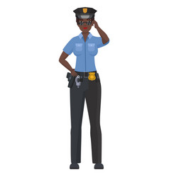 Black Police Woman Wearing Sunglasses