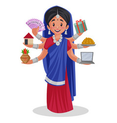 Indian Gujarati Woman Cartoon