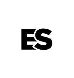 Letter E And S Es Logo Design Template Minimal