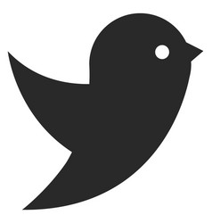 Little Bird Icon Black Line Chirps Sign