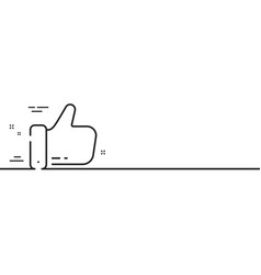 Like Line Icon Thumb Up Gesture Sign