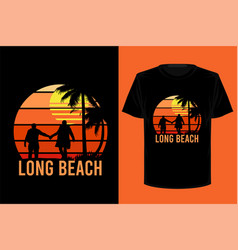 Long Beach Retro Vintage T Shirt Design