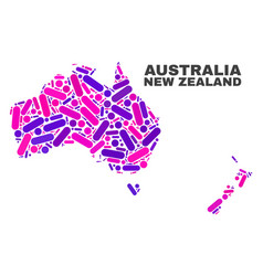 Mosaic Australia And New Zealand Map Of Dots