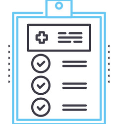 Patient Chart Line Icon Outline Symbol