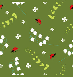 Seamless Floral Pattern With White Miriam Flowers