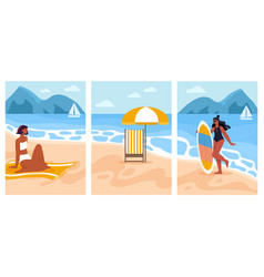 Beach Posters Set