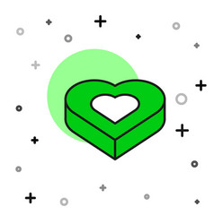 Filled Outline Candy In Heart Shaped Box Icon