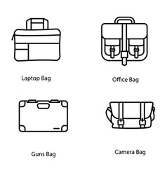 Handbags And Purse Line Icons