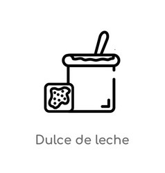 Outline Dulce De Leche Icon Isolated Black Simple