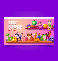 Toy Store Cartoon Landing Page Shop Showcase