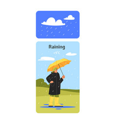 Weather Scene Raining Concept