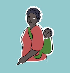 African Woman With Child