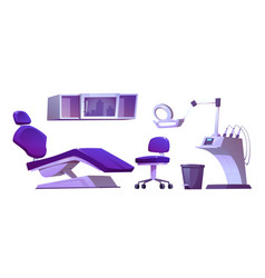 Dental Cabinet Interior Staff And Instruments Set