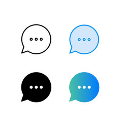 Flat Chat Message Bubbles Icon Isolated On White