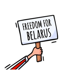 Freedom For Belarus On The Poster Protests