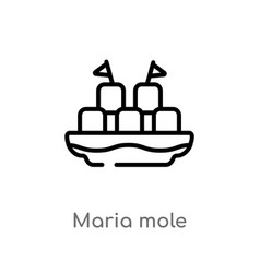 Outline Maria Mole Icon Isolated Black Simple