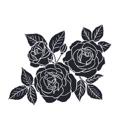 Rose Stencil On White Background