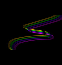 Abstract Colorful Lines Lighting Effect On Dark