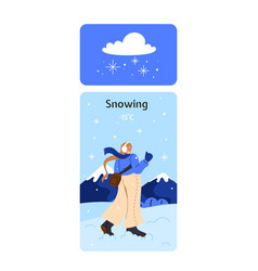 Weather Scene Snowing Concept