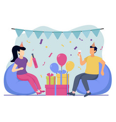 Birthday Party Flat Design