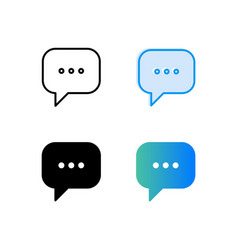 Flat Chat Message Bubbles Icon Isolated