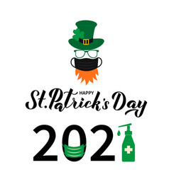 Happy St Patrick S Day 2021 Lettering And Cartoon