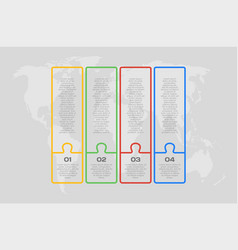 Timeline Infographic Process 4 Color Steps